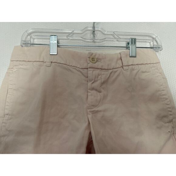 J.Crew Women’s Chino Shorts Pink Raw Hem Broken In Boyfriend Cotton Size 00 - Picture 2 of 11